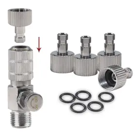 Sd-405-4a Sagud Airbrush Quick Release Disconnect Coupler Adapter Kit With Adjustment V
