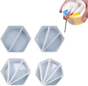 4jcog3pq Sainspeed Fqzdn Silicone Measuring Cups For Resin 4 Pieces Reusable Split One Size White