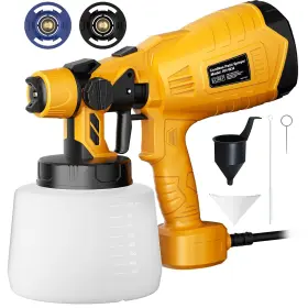 Mr-020 Samvinor Paint Sprayer 700w Hvlp Spray Gun With 2 Nozzles And 3 Patterns Flexible Flow