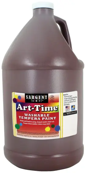 17-3688 Sargent Art Art-time Washable Tempera Paint 128 Fl Oz Pack Of 1 Brown