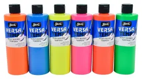 1440727 Sax Versatemp Tempera 60.39 Fl Oz Pack Of 6 Assorted Fluorescent Colors