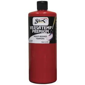 1592719 Sax Versatemp Premium Heavy-bodied Tempera Paint Primary Red Quart