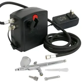 11252020-242576 Segawe Mini Airbrush Air Compressor Kit Set Hose Makeup Cake Tattoo Nail Hobby Tc-100