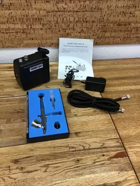 S-d1-1229a Segawe Airbrush Kit Dual Action Spray Air Brush Set Tattoo Nail Tool Hs-08 With Bag G2