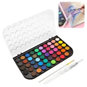 Ussbs154 Senbos 48 Colors Watercolor Paint Set With 1 Count Pack Of Multicolor