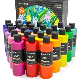 Shuttle Art 781454924127 Acrylic Paint 24 Colors 8.45 Fl Oz Pack Of