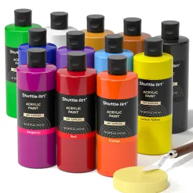 Shuttle Art 781454924189 Acrylic Paint 12 Colors 16 Fl Oz Pack Of