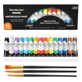 Wc15 Shuttle Art 790864847070 Watercolor Paint Set 15 Colors 0.4 Fl Oz Pack Of