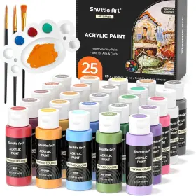 Ap-vt25 Shuttle Art Acrylic Paint Set 25 2 Fl Oz Pack Of Vintage Colors