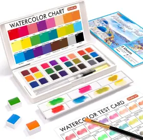 Hpwc24 Shuttle Art Watercolor Paint Set 24 Colors 1 Count Pack Of