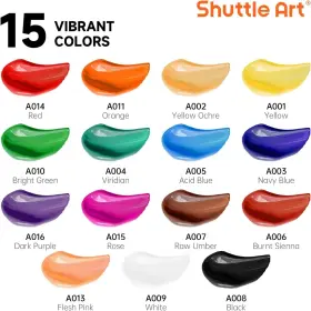 Sa-ap15 Shuttle Art Acrylic Paint Set 15 X 12ml 0.4 Fl Oz Pack Of Colors #2