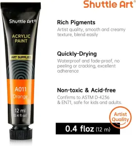 Sa-ap15 Shuttle Art Acrylic Paint Set 15 X 12ml 0.4 Fl Oz Pack Of Colors #3
