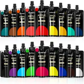 Sa-ap18 Shuttle Art Acrylic Paint 18 Colors 4.06 Fl Oz Pack Of