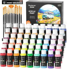 Sa-ap54 Shuttle Art 54 Colors Acrylic Paint 2 Fl Oz Pack Of