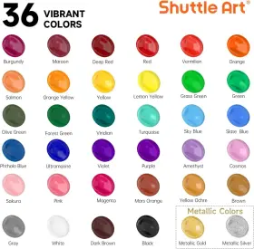 Sa-map36 Shuttle Art Acrylic Paint Set 36 Colors 2 Fl Oz Pack Of #3