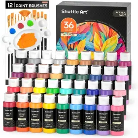 Sa-map36 Shuttle Art Acrylic Paint Set 36 Colors 2 Fl Oz Pack Of