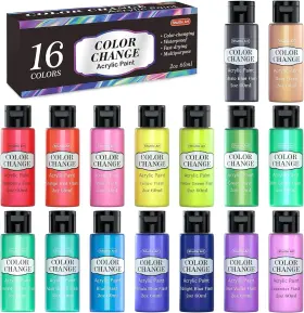 Sa-sap16 Shuttle Art Color Change Acrylic 2 Ounce Pack Of 16 Chameleon Colors