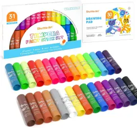 Tps30 Shuttle Art 1 Tempera Paint Sticks 30 Colors 31 Piece Set With Drawing Pad
