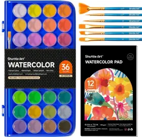 Wp36 Shuttle Art 6 1 43 Pack Watercolor Paint Set 36 Colors Piece