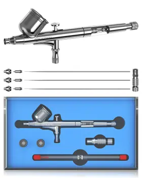 Sk37738 Sicopro Airbrush Kit Air Brush Painting Set For Nails Gun With 3 Nozzle Se