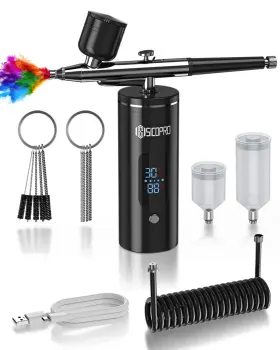 Sk39224 Sicopro Airbrush Kit Cordless For Nails Air Brush With Compressor