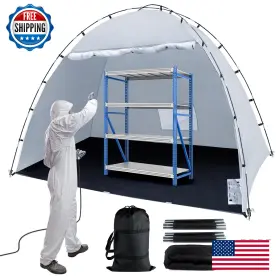 B0d5hzzw73 Siebwin Portable Paint Booth Tent Extra Large 10x6x6.5ft Spray Built
