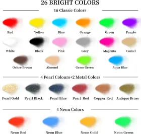 Pqbx-24 Sigwong Airbrush Paint Set - 26 Colors Ready To Spray Water Based Acryl #2
