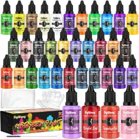 Pqbx-36 Sigwong Airbrush Paint Set - 36 Colors Ready To Spray Water Based Ac