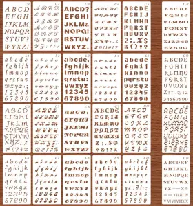 Ska-1921 Skatan 24 Pack Drawing Painting Stencils Template Sets Number And Alphabet Letter D