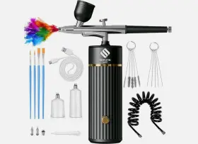 Spray090 Soflink Portable Airbrush Compressor Kit Paint Spray For Nail Art Tattoo