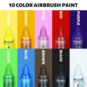 Sokinclr 757158562637 Airbrush Paint - Perfect For Artists And Beginners Complete Water-based Air #2