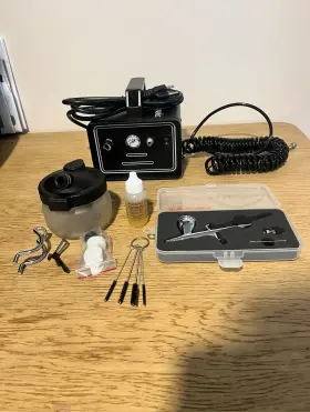 Ac-66h Sparmax Arism Airbrushing Compressor Make-up Kit Airbrush Set Msrp