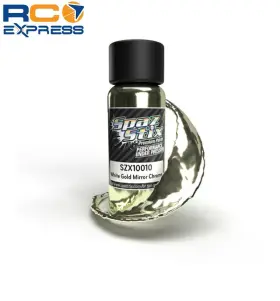 Szx10010 Spaz Stix White Gold Mirror Chrome Airbrush Ready Paint 2 Oz. Bottle
