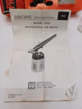 7820 Stewart Warner Vtg Rare Stewart-warner Air-brush Set Brush Painting As Is H6 #3