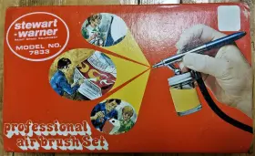7833 Stewart-warner Vintage Professional Air Brush Set Model New Unused Nos