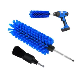 Car004 Strendier Drill Brush For Wheel And Bottle High Density Nylon Bristles Car Exte
