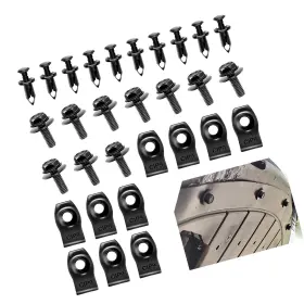 Jigddq905bl-35ps Strendier 35 Pcs Auto Bumper Fender Fixing Kit Multi-purpose Portable Hood Protector L