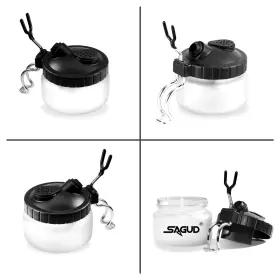 Sd-526 Supreme-goodsoutlet Airbrush Cleaning Kit Clean Pot Jar With Holder And Brushes/needles Dou #3