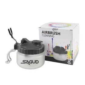 Sd-526 Supreme-goodsoutlet Airbrush Cleaning Kit Clean Pot Jar With Holder And Brushes/needles Dou