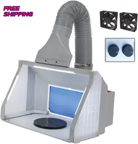 T Togush 313054972996 Airbrush Spray Booth With Adjustable Wind And Bright For Hobby Model Crafts New