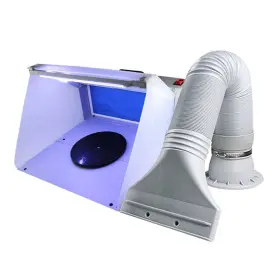T Togush 602430682476 Airbrush Spray Booth With Led Light Turn Table Foldable Exhaust Filt