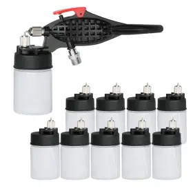 Ac059 T Togush Ac058 0.5mm -5x Single Action Siphon Feed Airbrush With 5pcs Of 0.3mm Bottles And