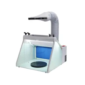 Ac076up T Togush Airbrush Spray Booth With 3led Light Paint Racks Holder Po