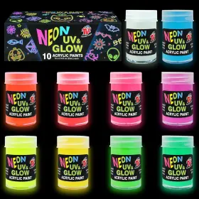 Tbc The Best Crafts 816603027463 Glow In 0.07 Fl Oz Pack Of 10 Dark Paint