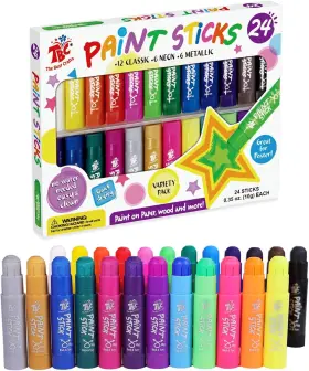 Tbc-2062-ca Tbc The Best Crafts Paint Sticks 24 Classic Colors 2 Count Pack Of 12