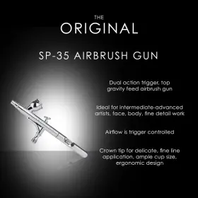 Sp-35 Temptu 885492046978 Gravity Feed Airbrush Dual Action Push-and-pull Trigger P #2