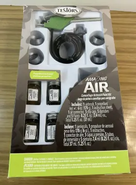 282510 Testors Inch Amazing Air Camouflage Airbrush Kit Clean Propellant Paint