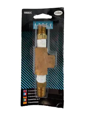 50682c Testors Aztek Airbrush Brass T-connector Splitter New In Package