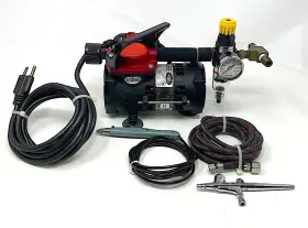 Ac200 Testors Compressor With Two Airbrush
