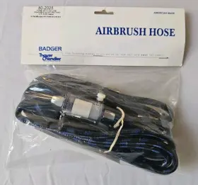 Thayer & Chandler 047459020258 Vintage Airbrush Hose Braided 10 Feet - 1/4 Inch Female Pipe Thread